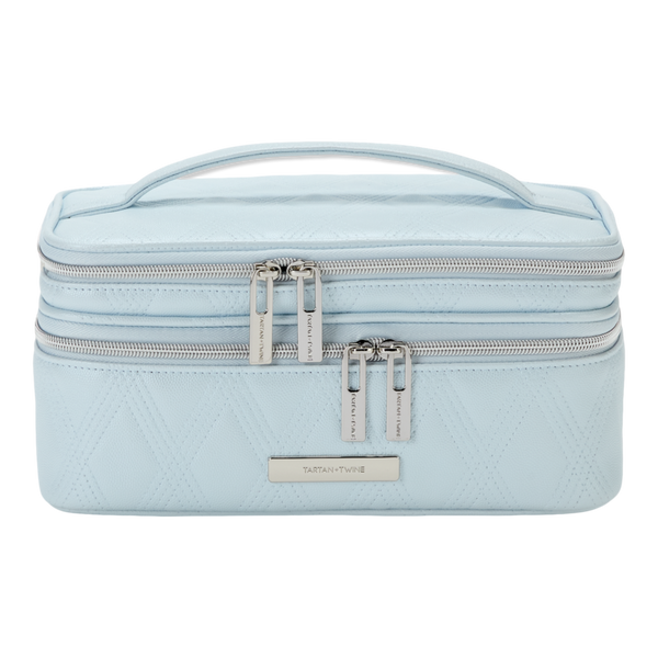 Tartan + Twine Blue Aura Double Zip Train Case #1