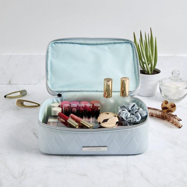 Tartan + Twine Blue Aura Double Zip Train Case #4