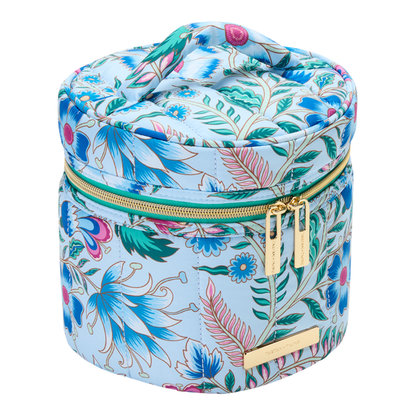 Tartan + Twine Blue Floral Round Train Case #2