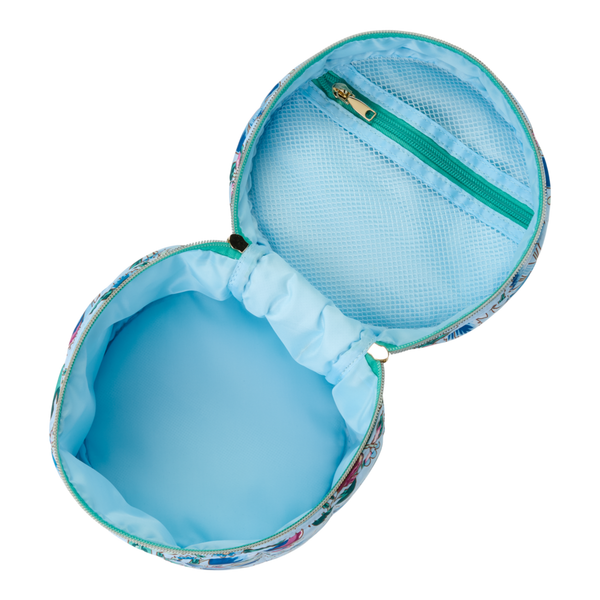 Tartan + Twine Blue Floral Round Train Case #3