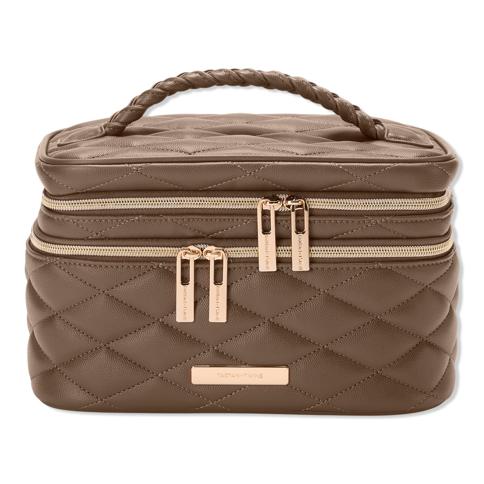 Tartan + Twine Cocoa Luxe Double Zip Train Case #1