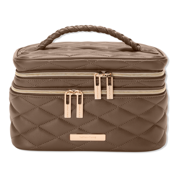 Tartan + Twine Cocoa Luxe Double Zip Train Case #1
