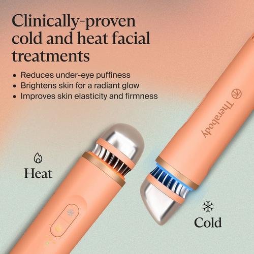 Therabody - Peach TheraFace Depuffing Wand Heat & Cold Eye