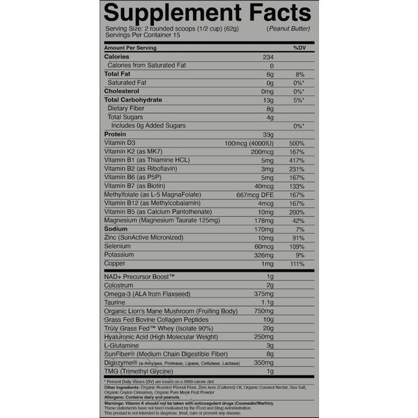 MOMENTUM  Longevity Shake Peanut Butter #2
