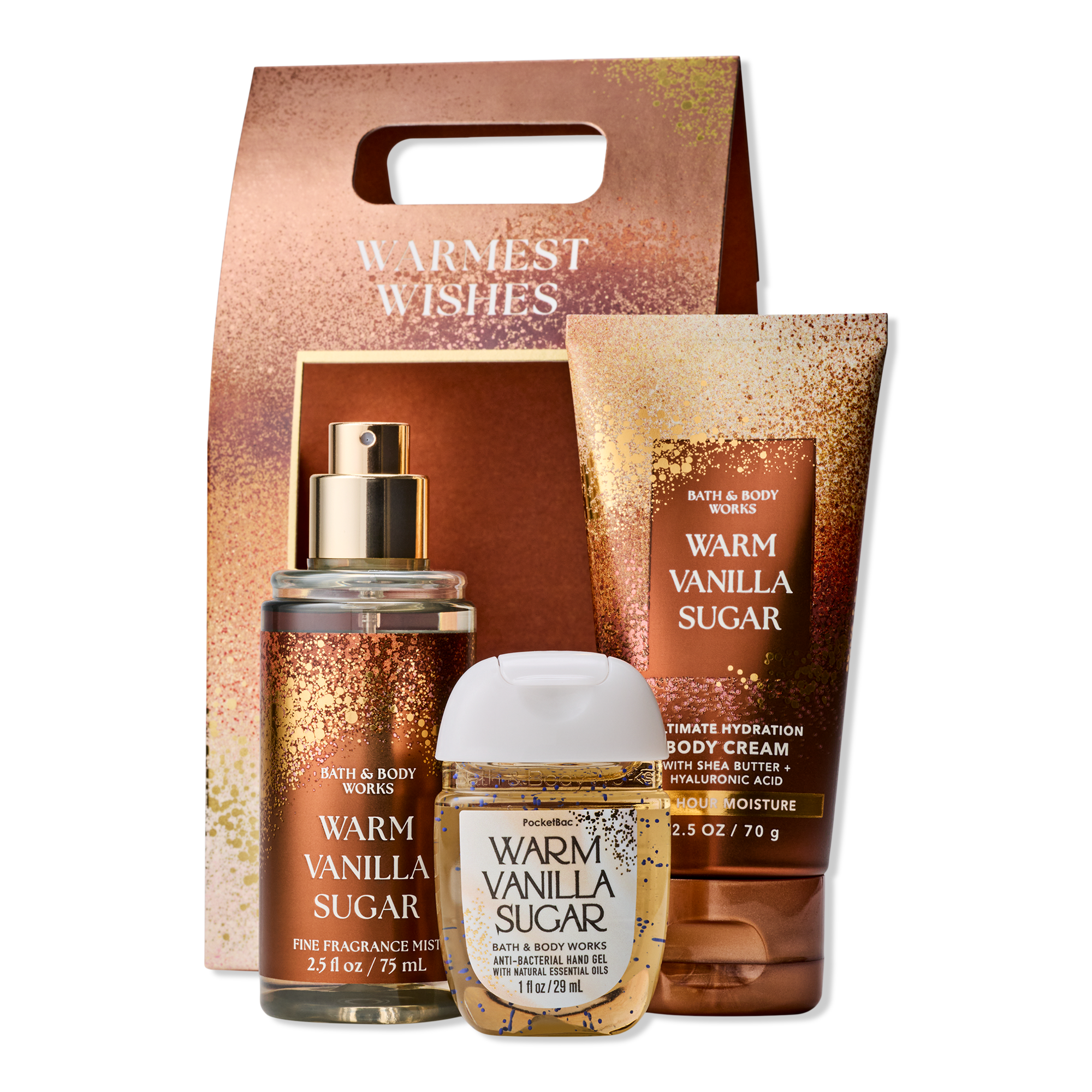 Bath & Body Works Warm Vanilla Sugar Travel Size Gift Set #1