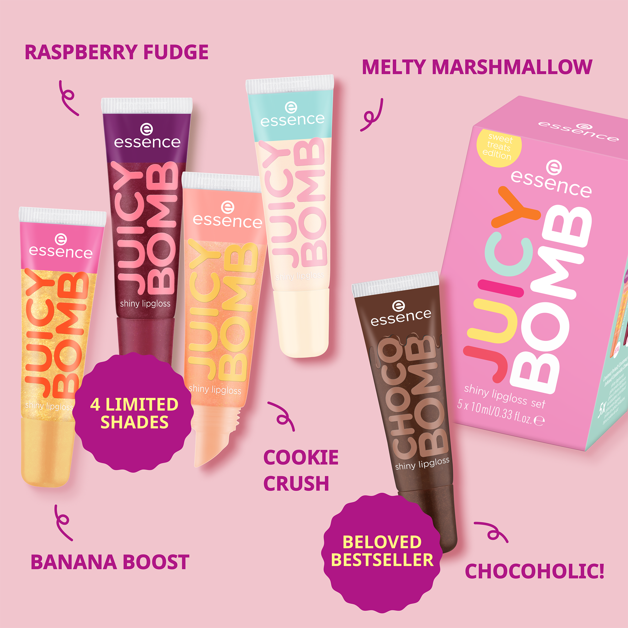 Набор блесков для губ Essence Juicy Bomb Sweet Treats — фото 5