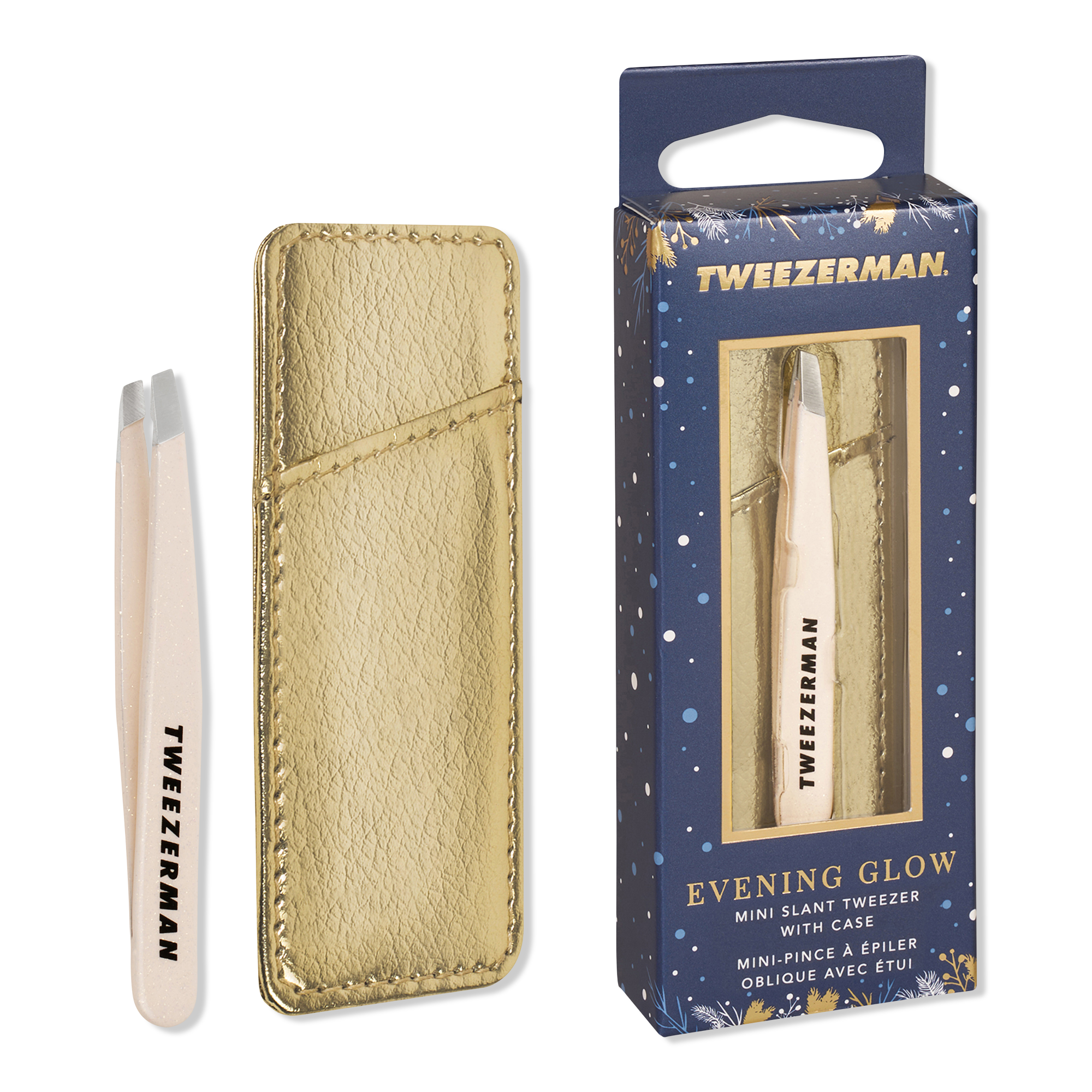 Tweezerman Evening Glow Mini Slant Tweezer with Case #1