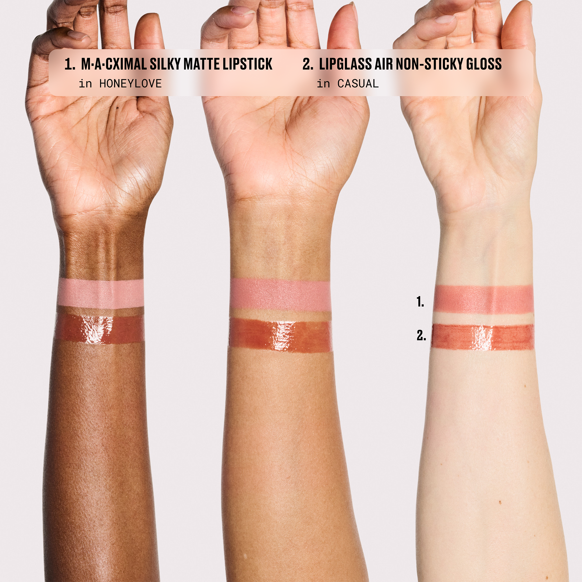 Набор для губ Mac Nudes Lip Combo, мини-версия — фото 4