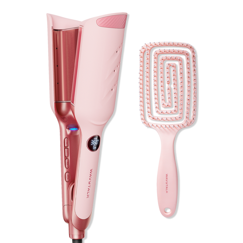 Wavytalk ウェーブアイロンPower Waveピンク ブラシ付き Wavytalk - Pink Power Wave Hair Crimping Iron | Ulta Beauty