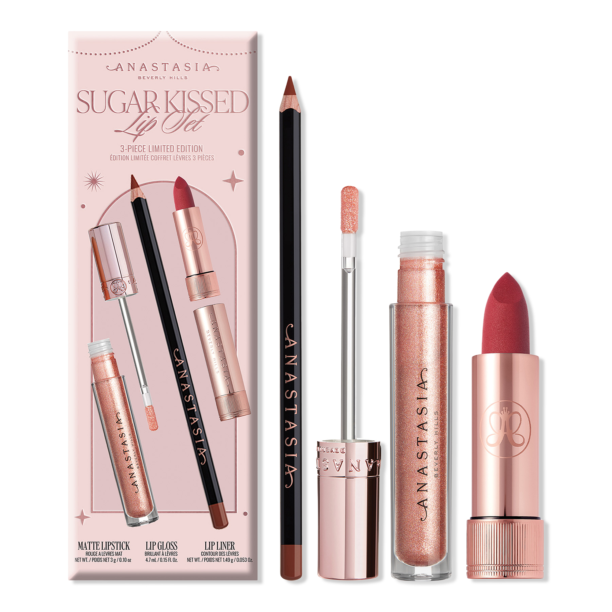 Anastasia Beverly Hills Sugar Kissed – Limited Edition 3-Piece Lip Set #1