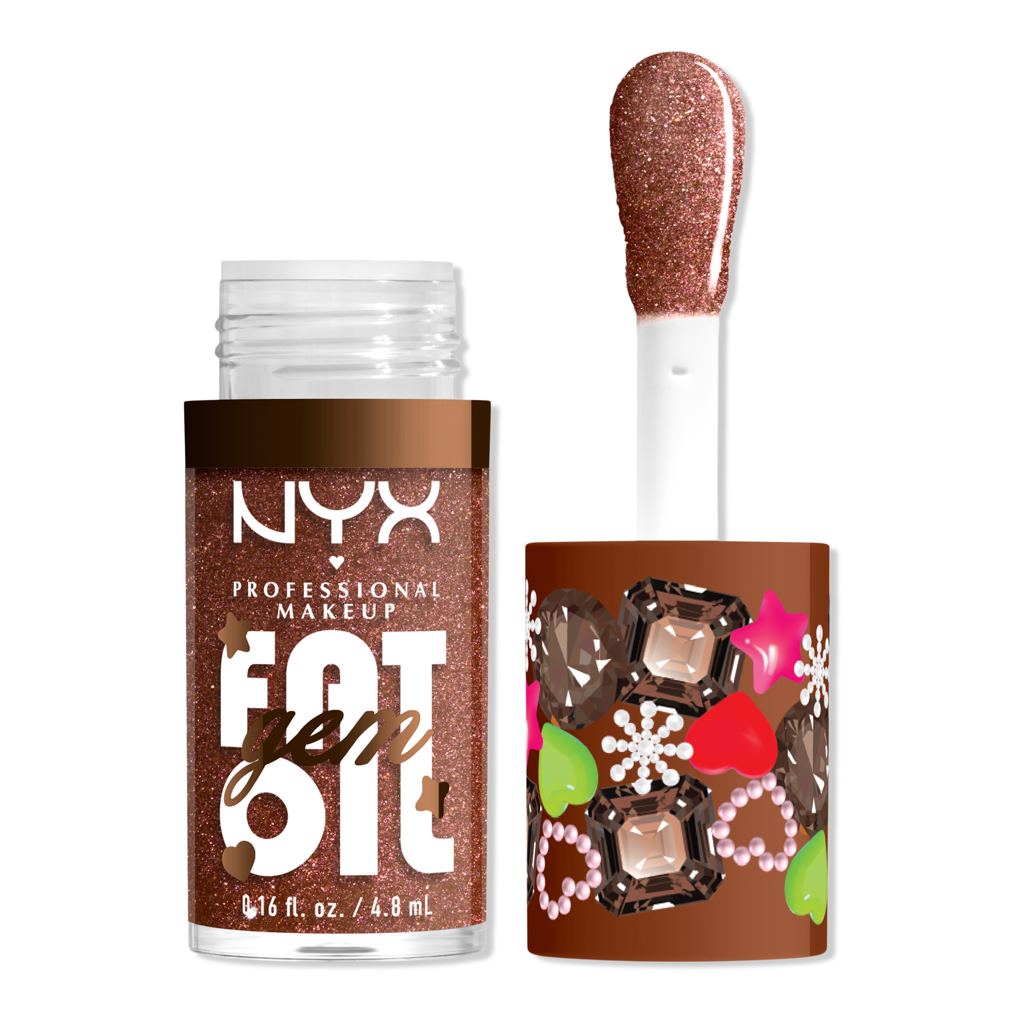 Масло для губ NYX Professional Makeup Fat Oil Gem Lip Drip, цвет: Какао — фото 1