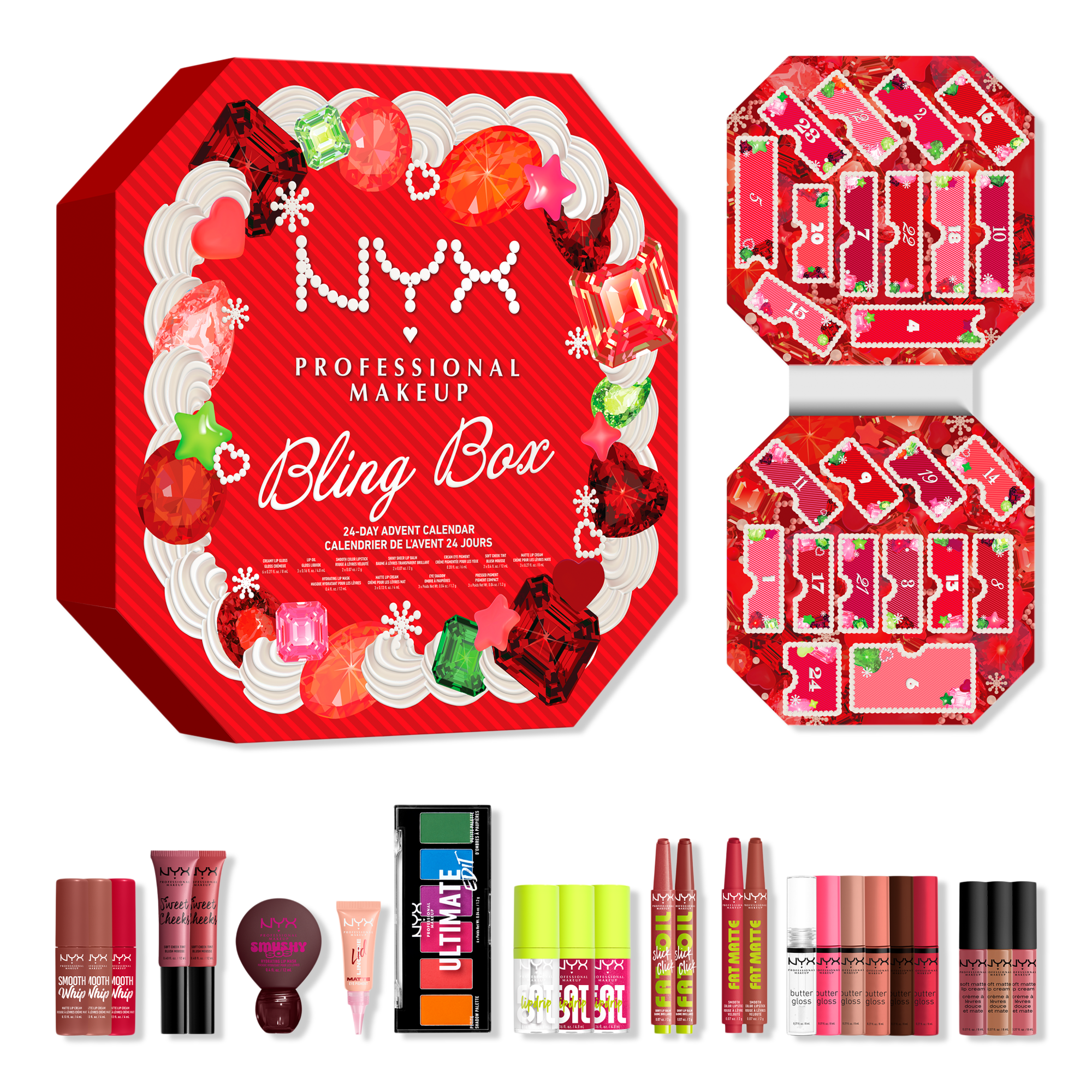 NYX Professional Makeup Bling Box 24 Day Holiday Advent Calendar #1