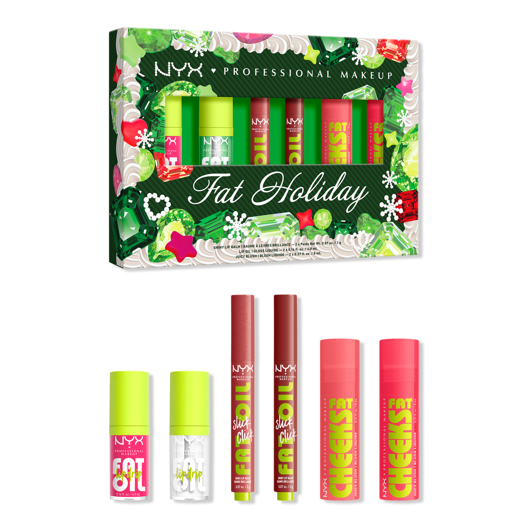 NYX Professional Makeup Fat Oil Holiday Lip and Cheek Kit #1