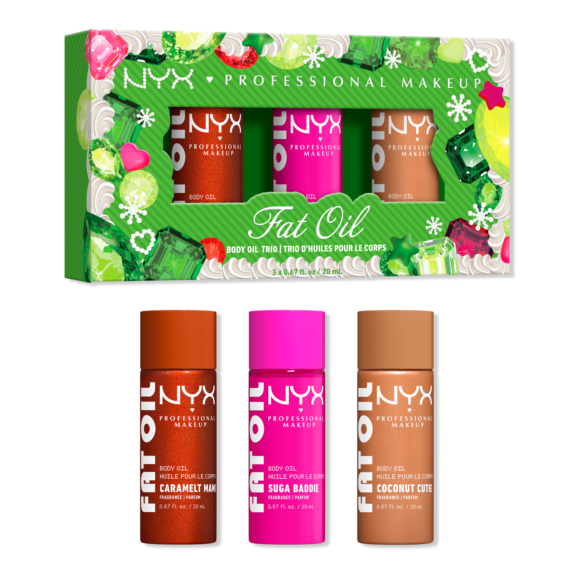 NYX Professional Makeup Fat Oil Mini Body Oil Trio #1