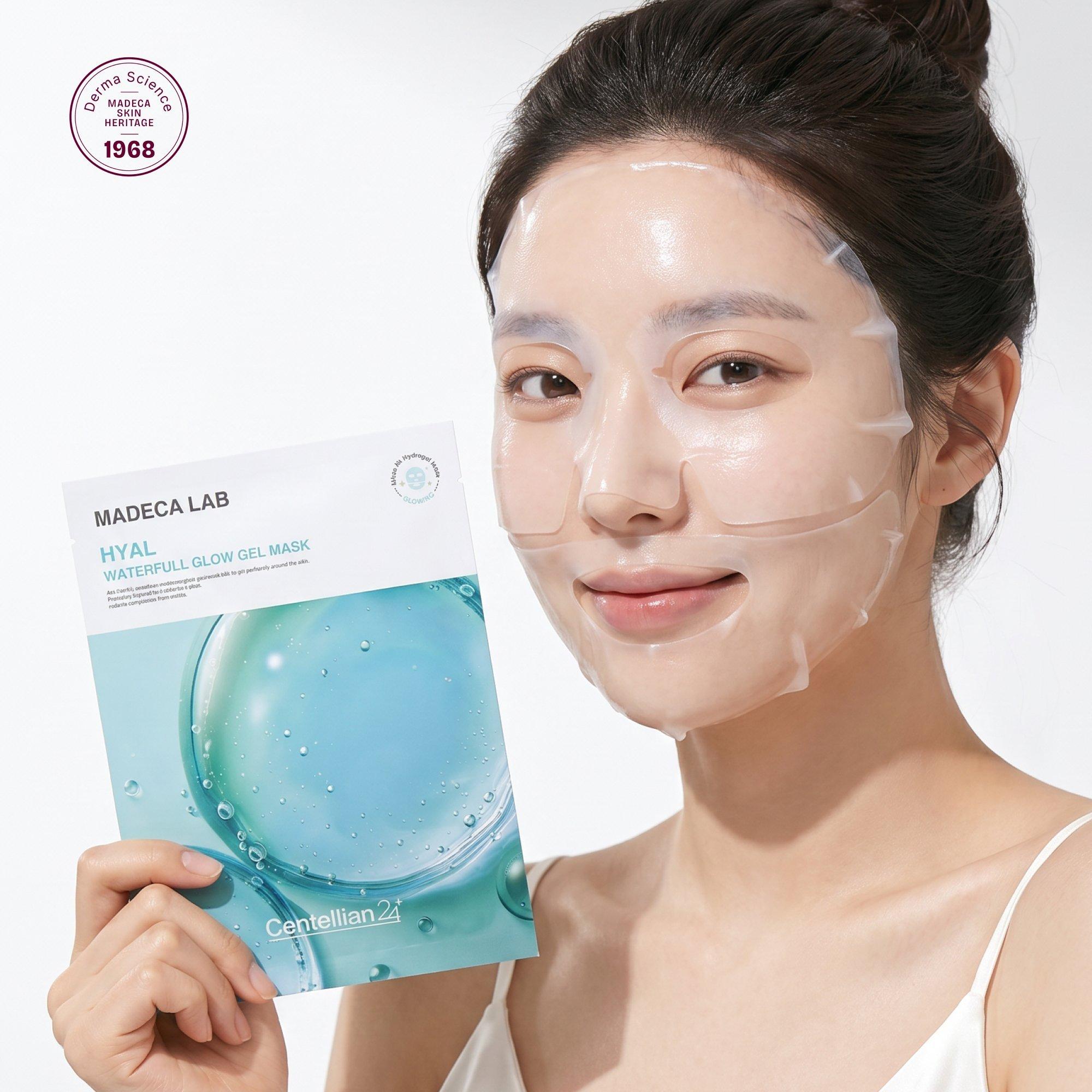 Увлажняющая гелевая маска для сияния кожи Centellian24 Madeca Lab Hyal Waterfull Glow — фото 4