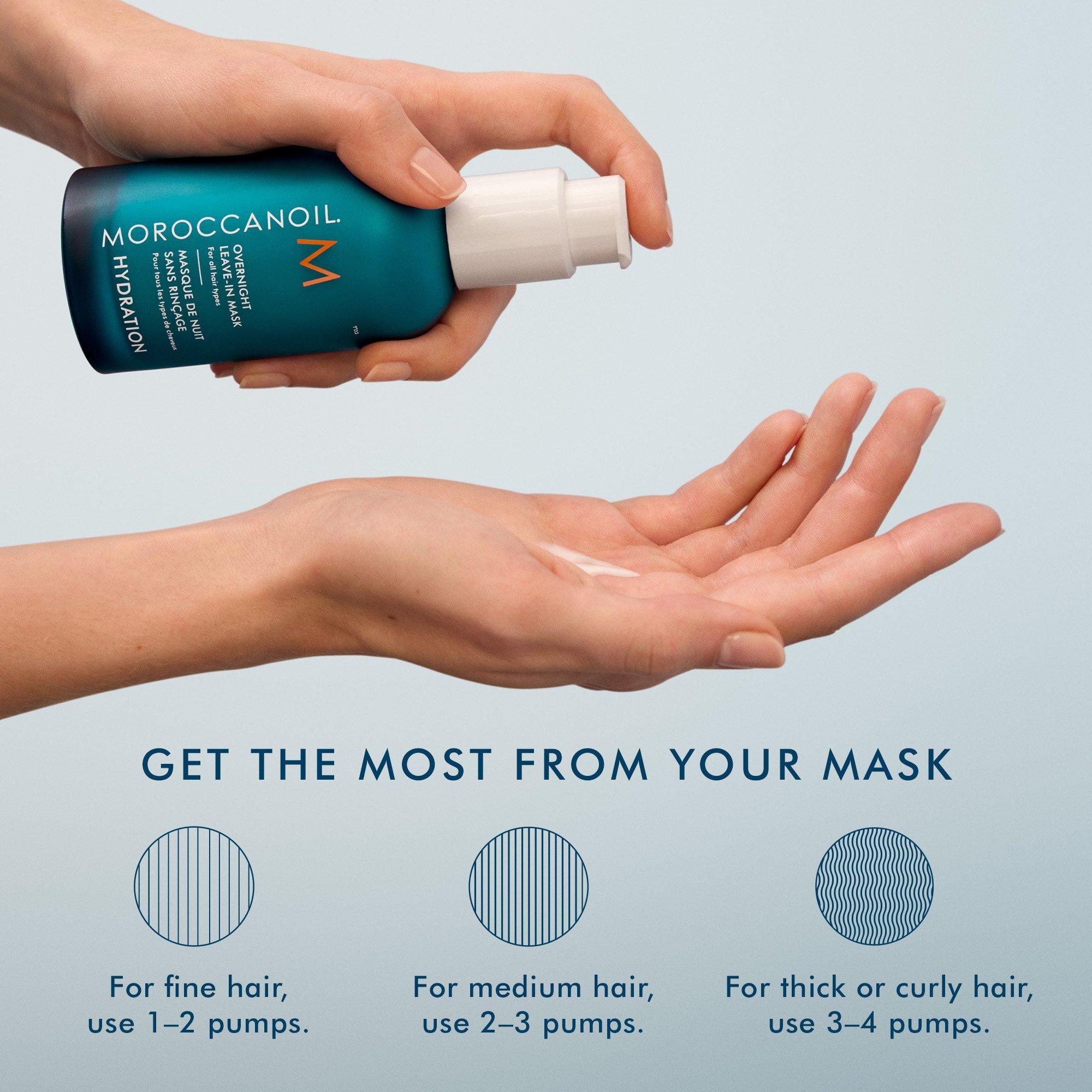 Ночная увлажняющая несмываемая маска-сыворотка для волос Moroccanoil — фото 5