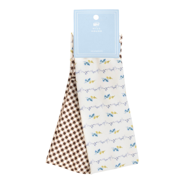 Wet Brush Wet Brush x Hill House Brown Gingham and Bluebell Waltz Headwraps 2ct #2