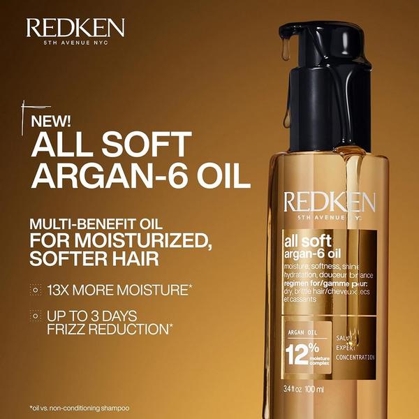 Redken All Soft Argan-6 Hair Oil for Repair and Shine #2