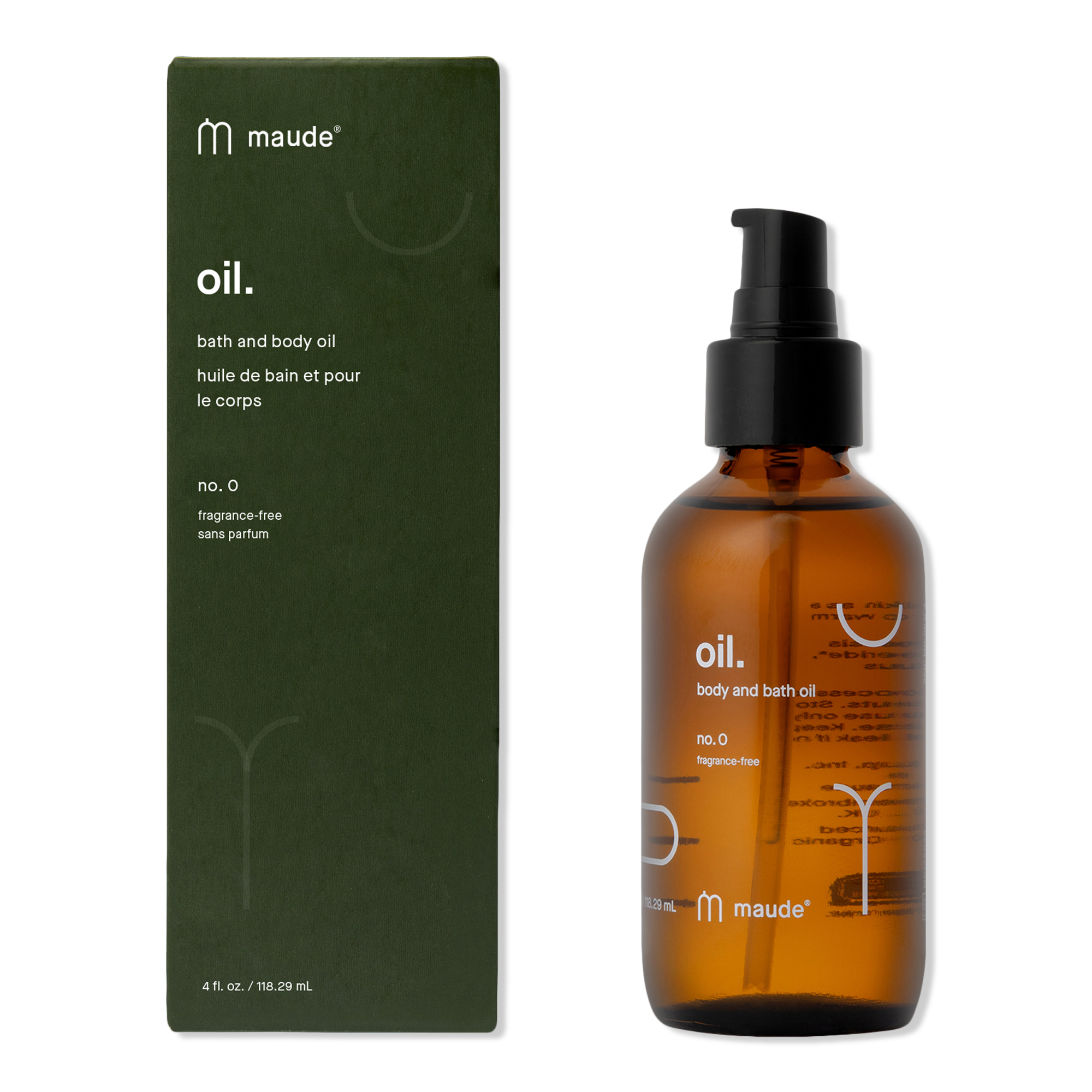 maude Oil Fragrance Free Body and Massage Oil #1