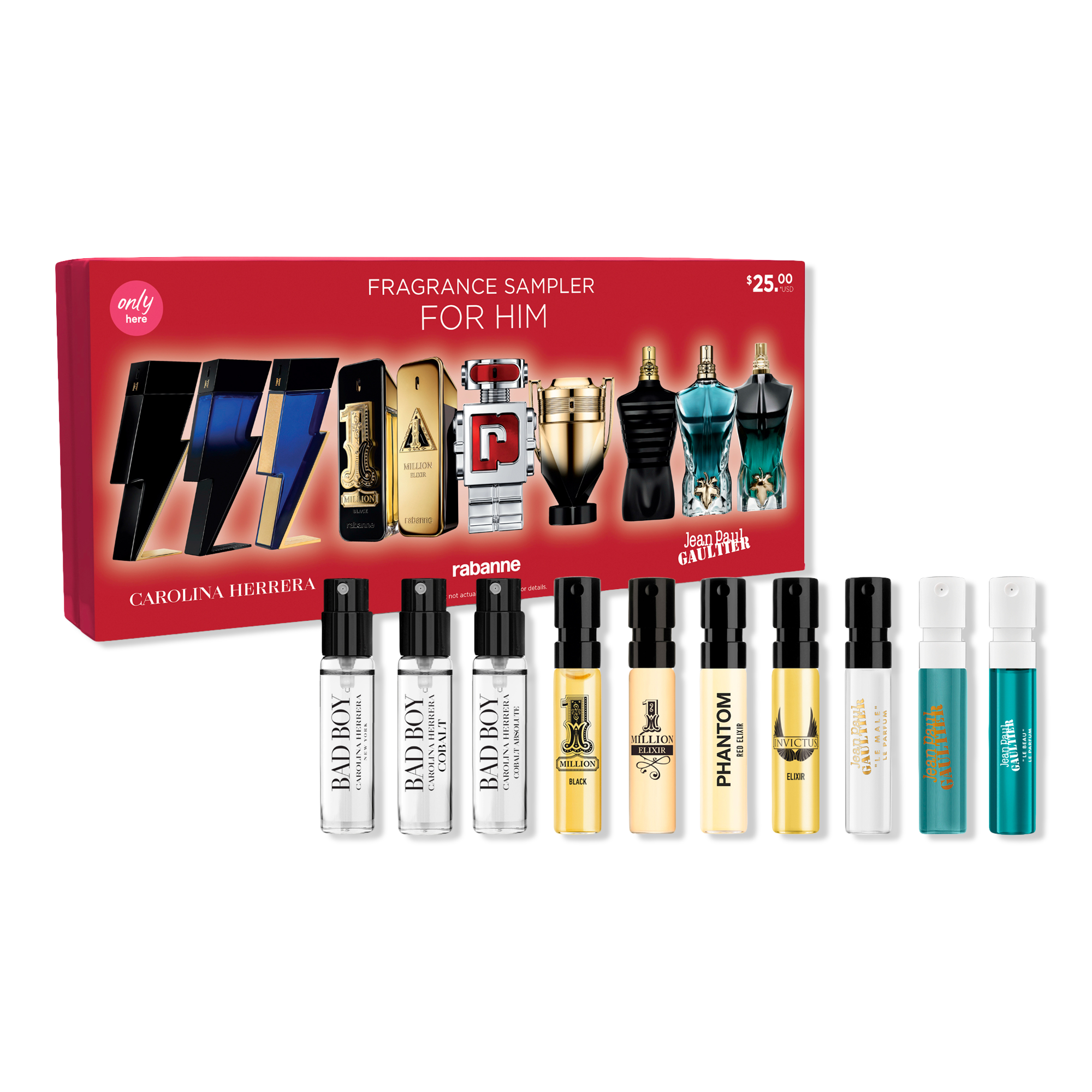 Rabanne Cologne Discovery 10 Piece Sampler Gift Set #1