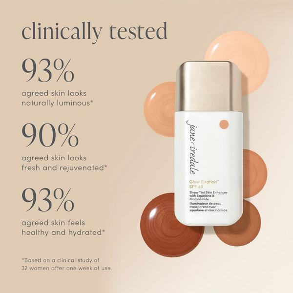 jane iredale Glow Fixation SPF 40 Sheer Tint Skin Enhancer with Squalane & Niacinamide #8