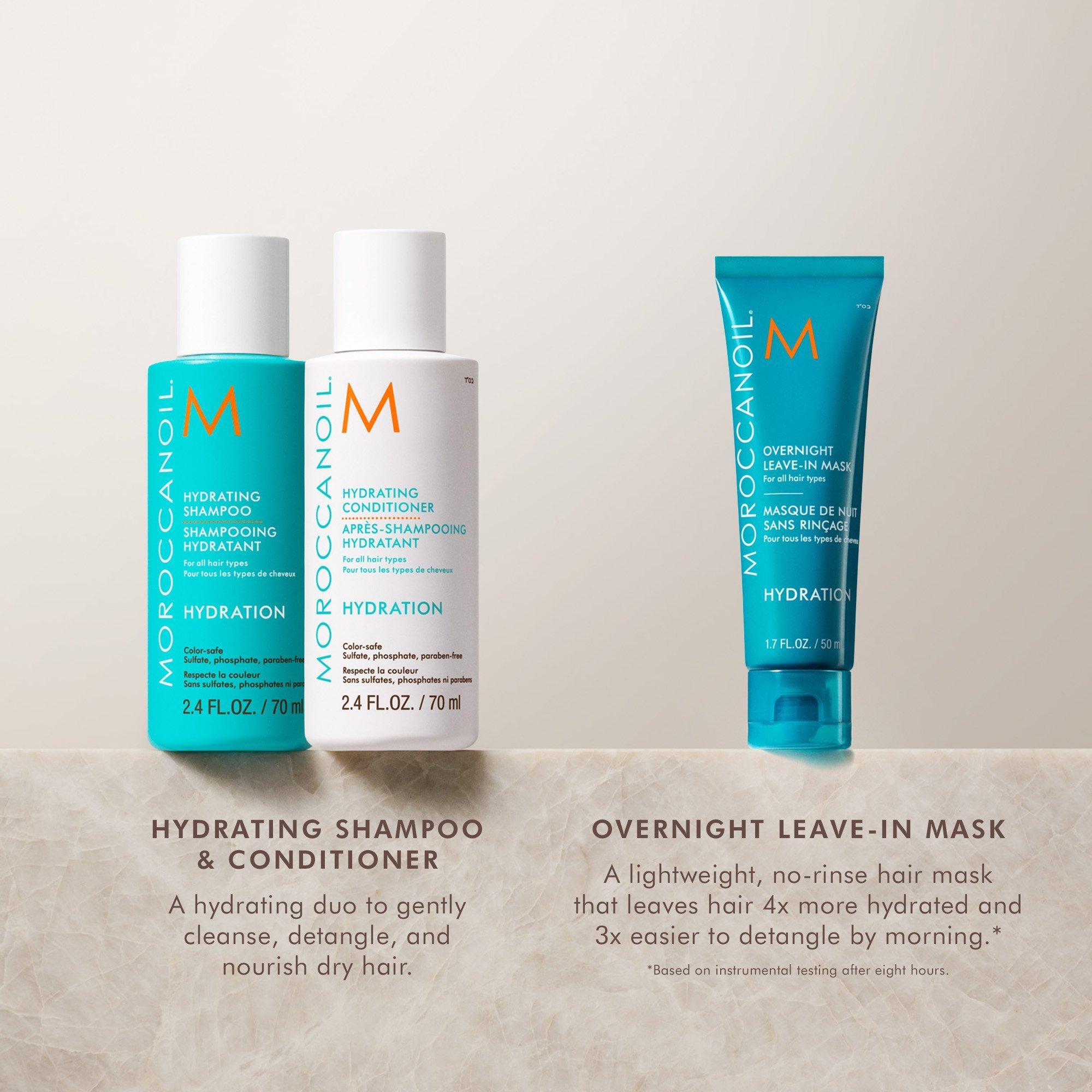 Moroccanoil Overnight Hydrating Leave-in Hair Mask Treatment Serum Value Set — фото 6