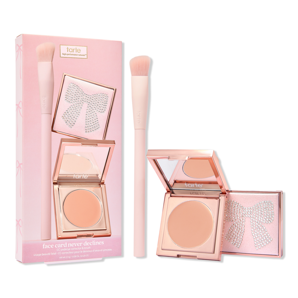 Tarte Face Card Never Declines CC Undereye Corrector & Brush - light-medium peach