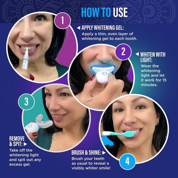 GuruNanda Wireless LED Teeth Whitening Kit with Whitening Gel Pen #6