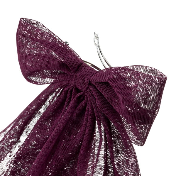 Conair Accessories Halloween Burgundy Lace Bow Barrette #2