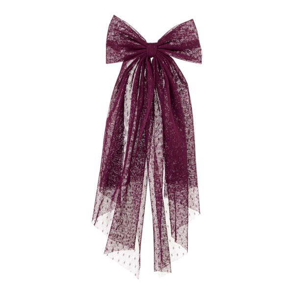 Conair Accessories Halloween Burgundy Lace Bow Barrette #3