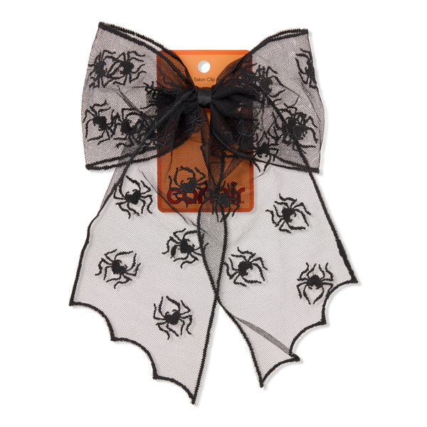Conair Accessories Halloween Spider Bow Salon Clip in Black Mesh #1