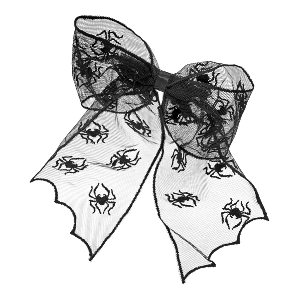 Conair Accessories Halloween Spider Bow Salon Clip in Black Mesh #2