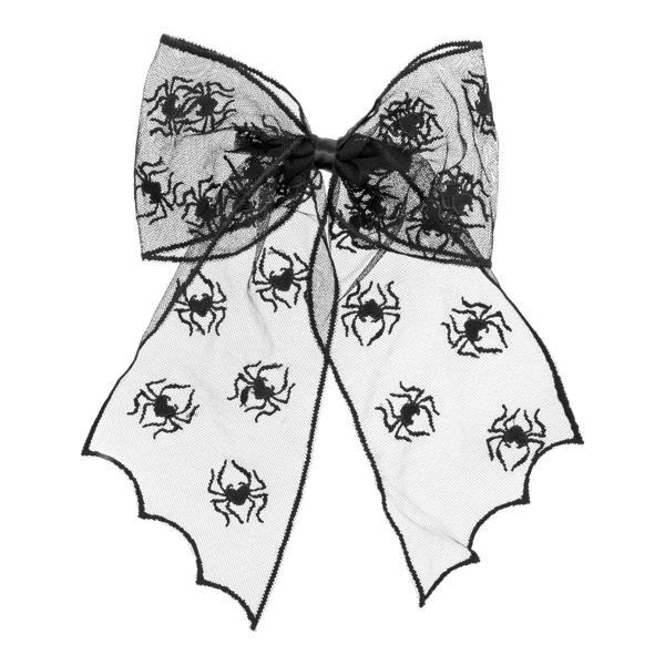 Conair Accessories Halloween Spider Bow Salon Clip in Black Mesh #3