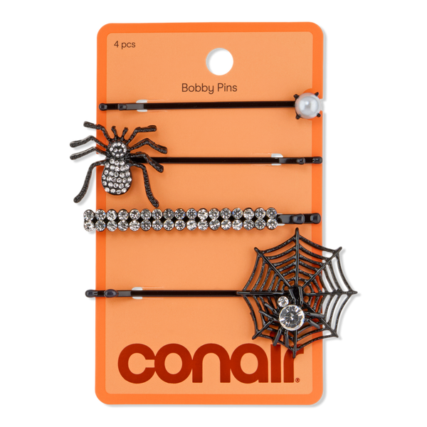 Conair Accessories Halloween Black Spider Bobby Pins 4 Pack #1