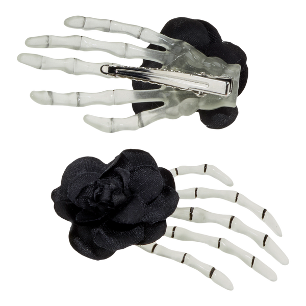 Conair Accessories Halloween Glow-in-the-Dark Skeleton Hand Salon Clips #2