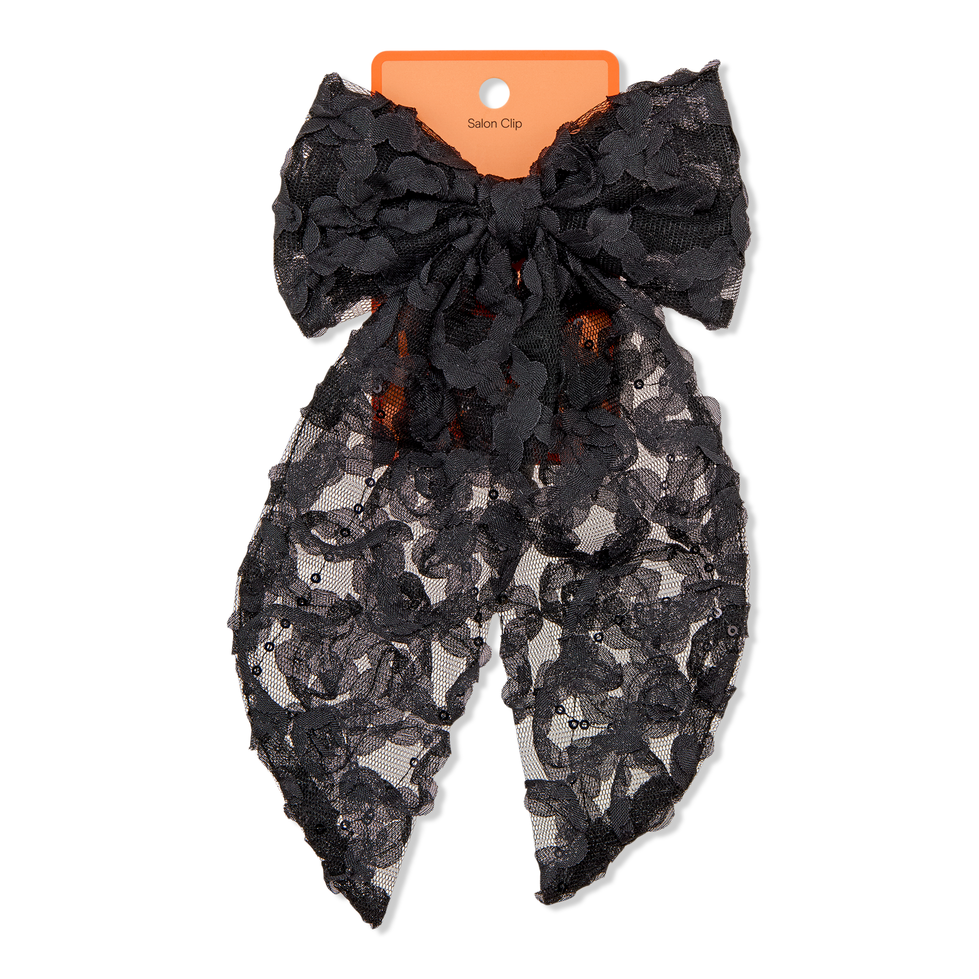 Conair Accessories Halloween Large Black Rosette Bow Salon Clip #1