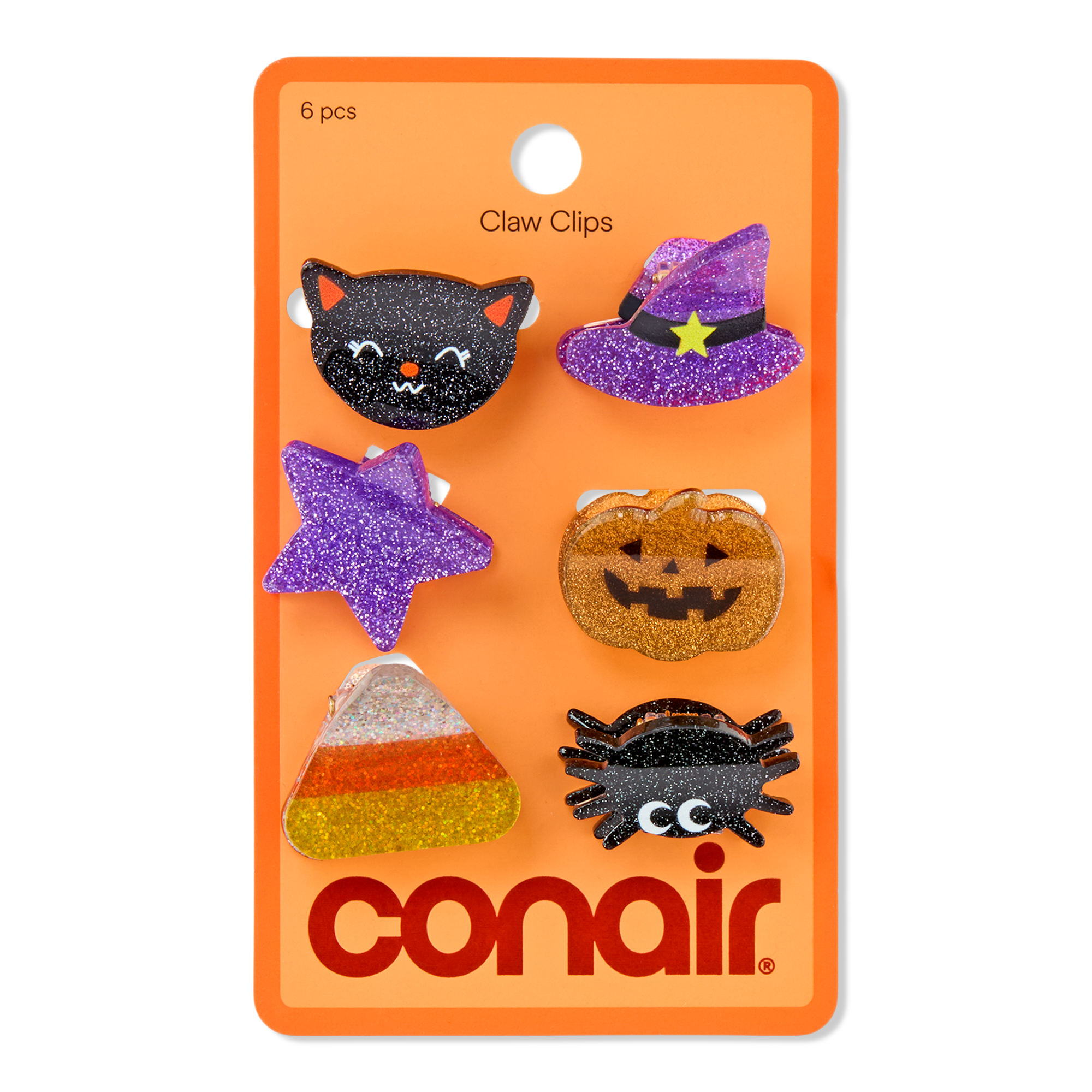 Conair Accessories Halloween Mixed Acrylic Claw Clips 6 Pack #1
