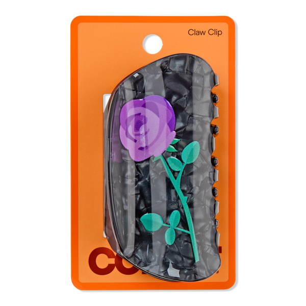 Conair Accessories Halloween Black Acrylic Claw Clip with Printed Flower #1