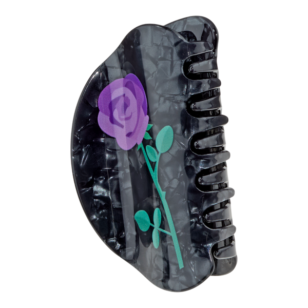 Conair Accessories Halloween Black Acrylic Claw Clip with Printed Flower #2
