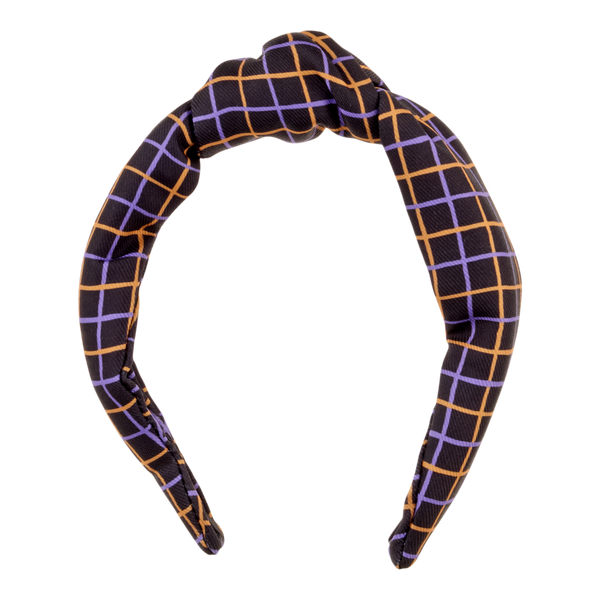 Conair Accessories Halloween Orange Plaid Knotted Headband #3