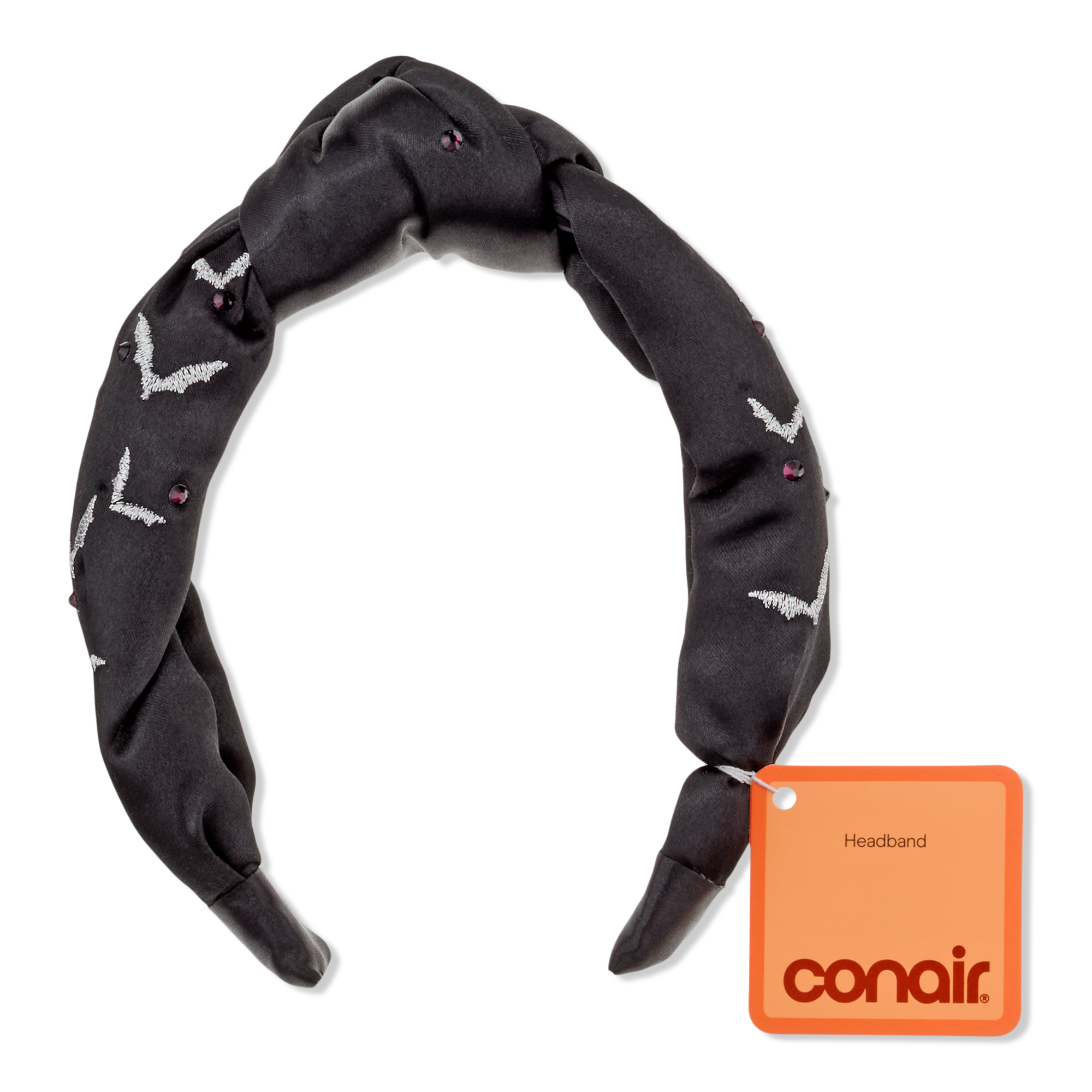 Conair Accessories Halloween Bat Embroidered Headband #1