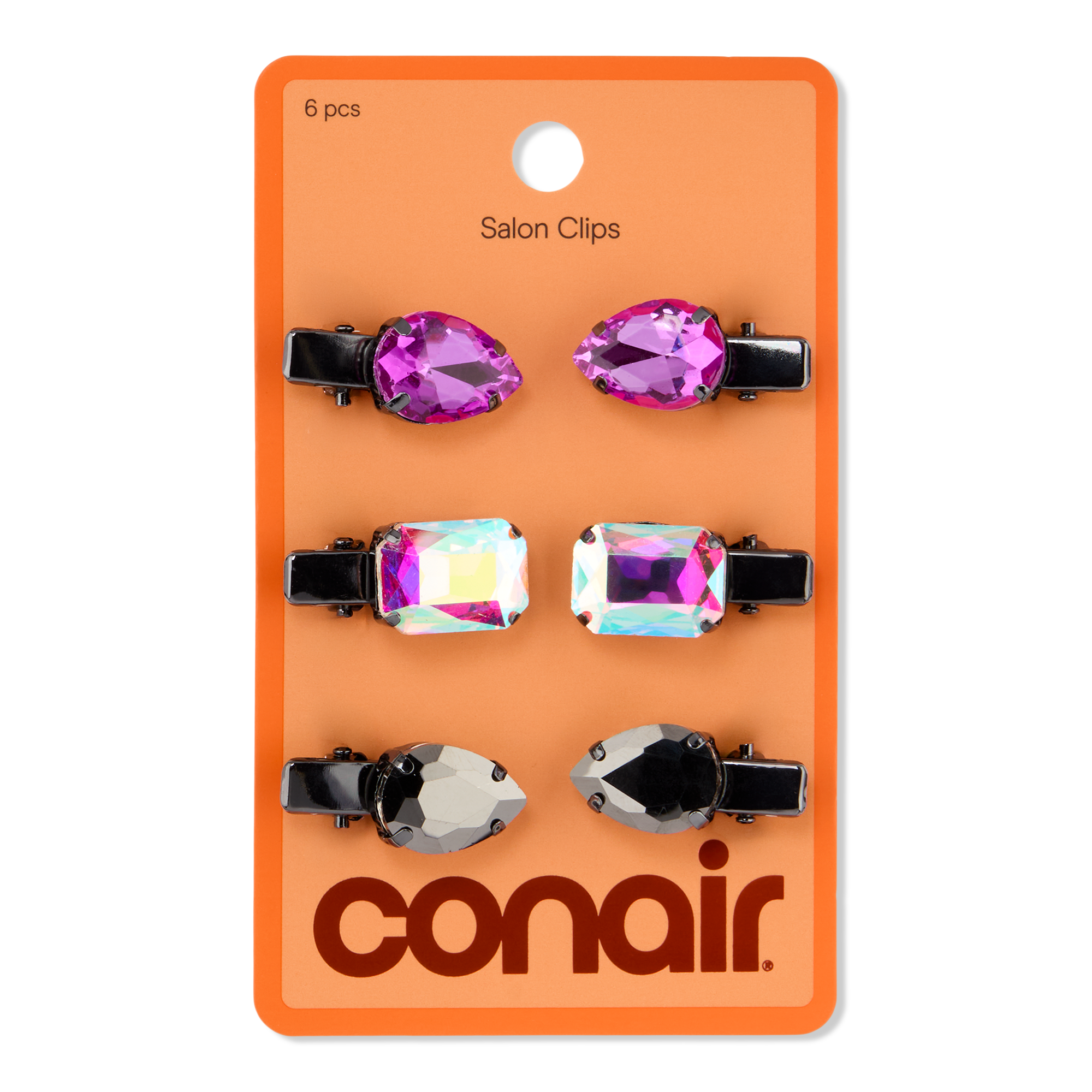 Conair Accessories Halloween Large Stone Salon Clips 6 Pack #1
