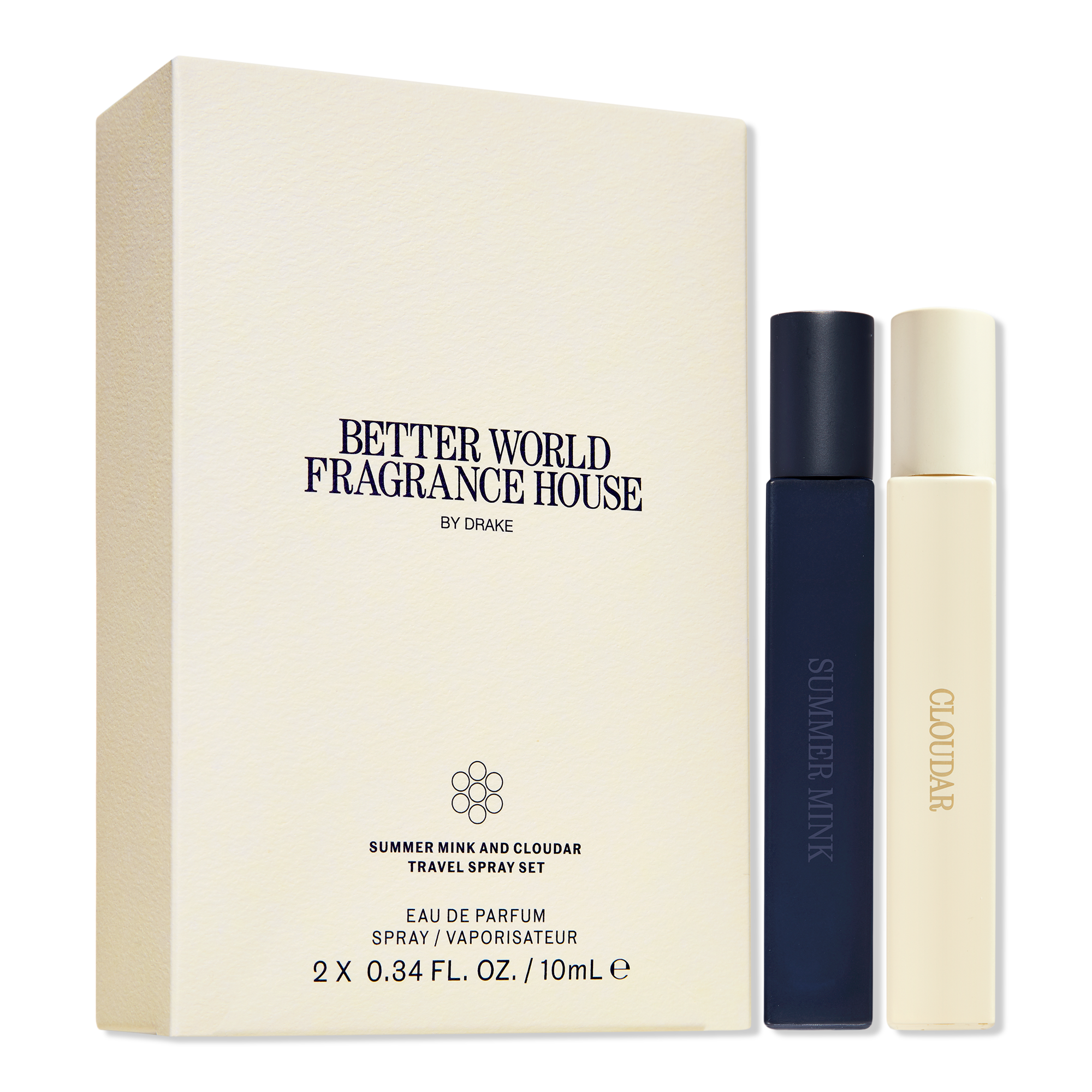 BETTER WORLD FRAGRANCE HOUSE Cloudar/Summer Mink Travel Spray Duo Set #1
