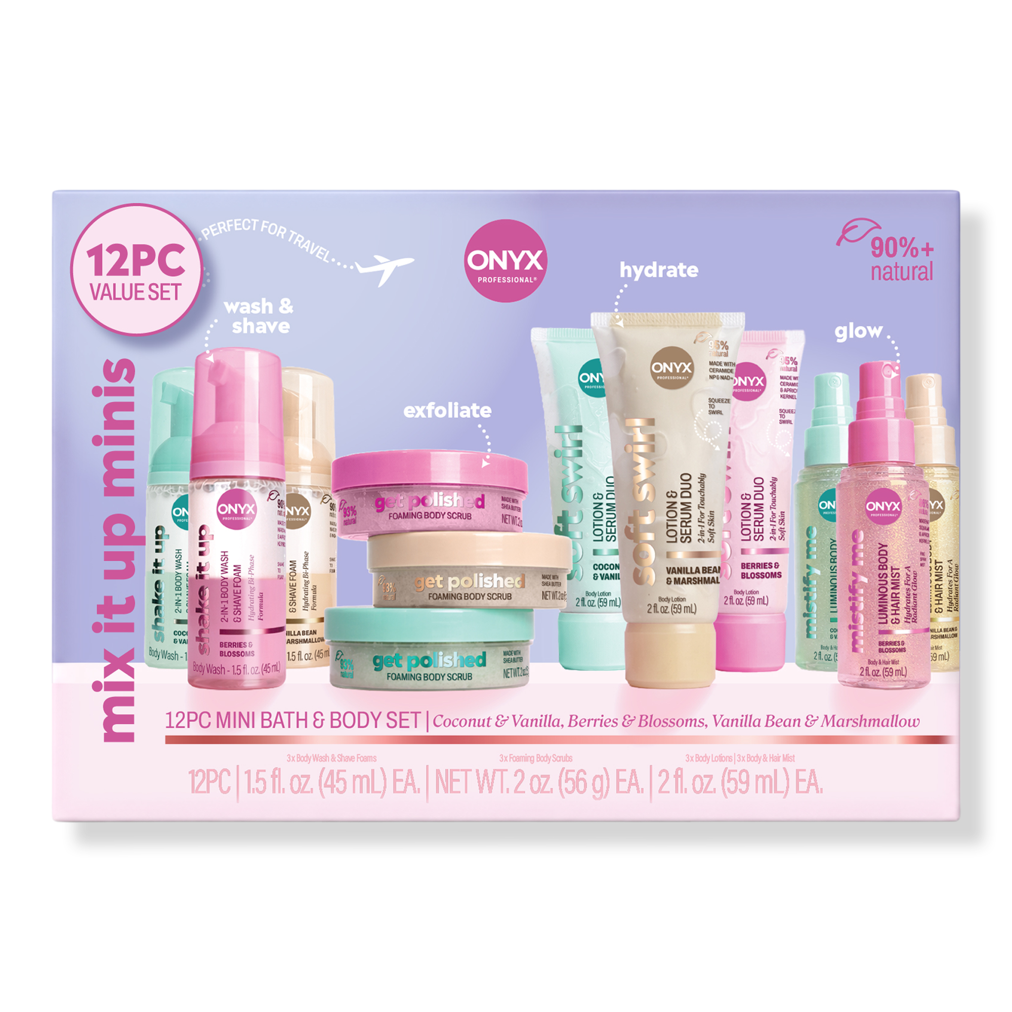 ONYX Professional Mix it Up 12 Piece Mini Bath & Body Set #1