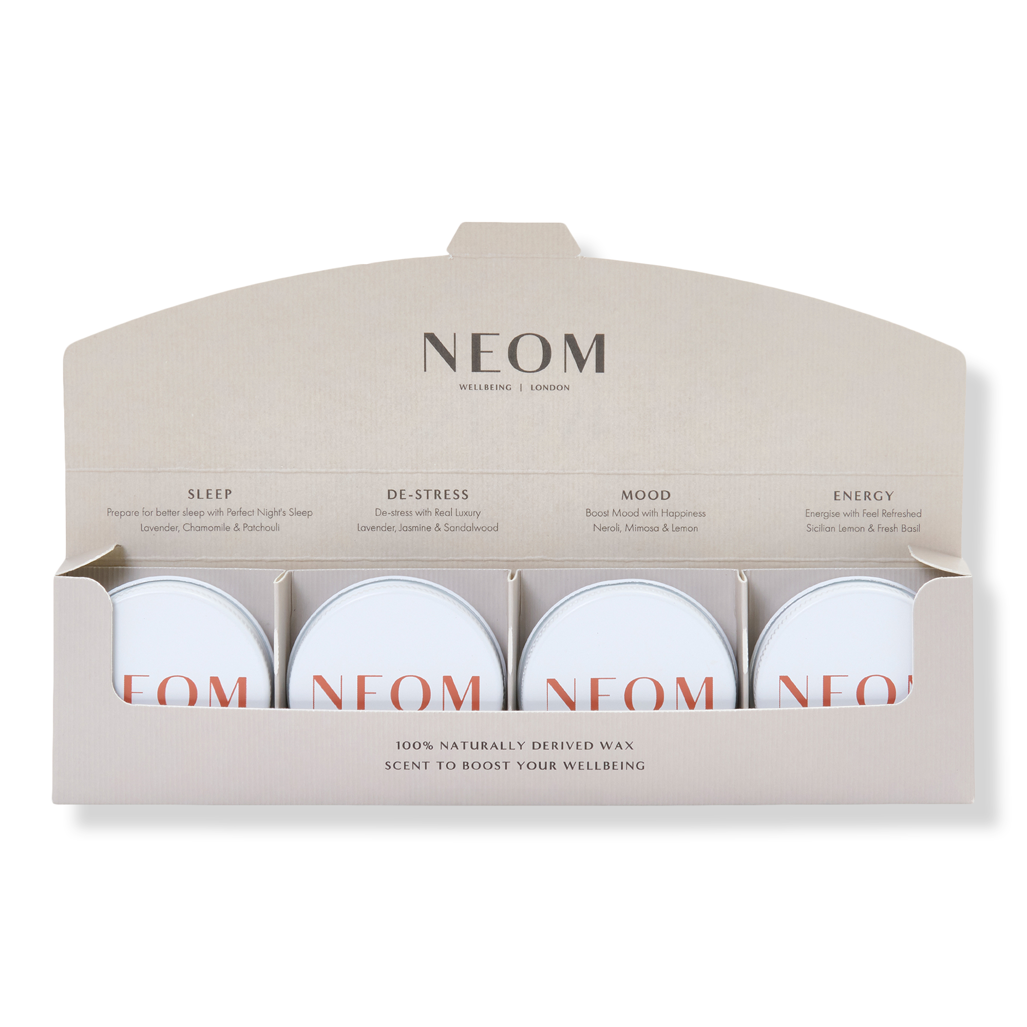 NEOM Wellbeing Mini Candle Scent Discovery Set #1