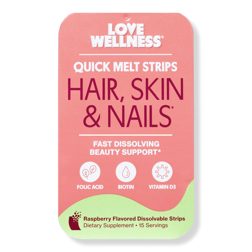 best glutathione strips for skin glow Love Wellness - HAIR, & NAILS Quick Melt Essentials: Micronutrients for Health