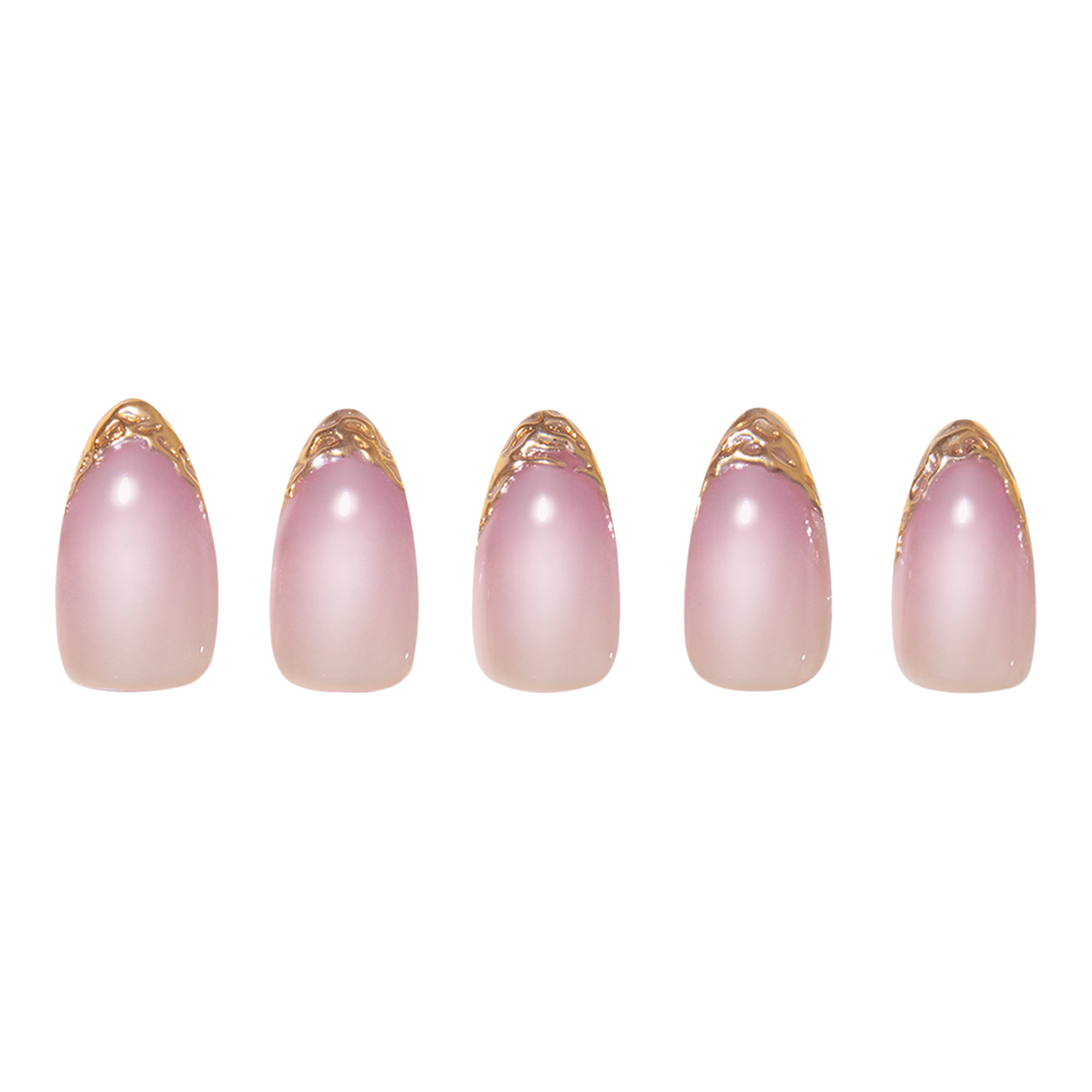 Накладные ногти на клейкой основе Glamnetic Tipped in Gold — фото 2
