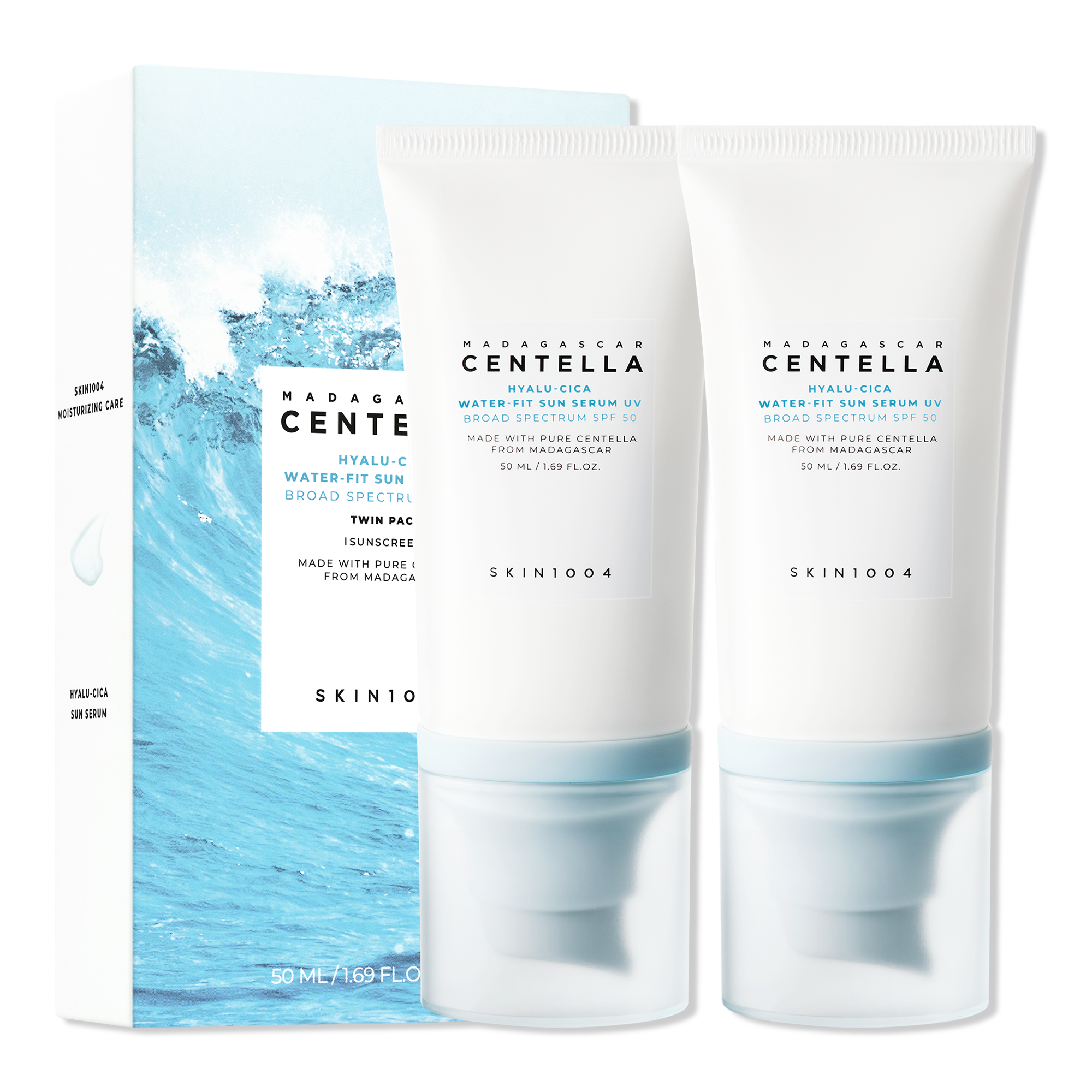 SKIN1004 2 Piece Madagascar Centella Hyalu-Cica Water-Fit Sun Serum UV Twin Pack #1