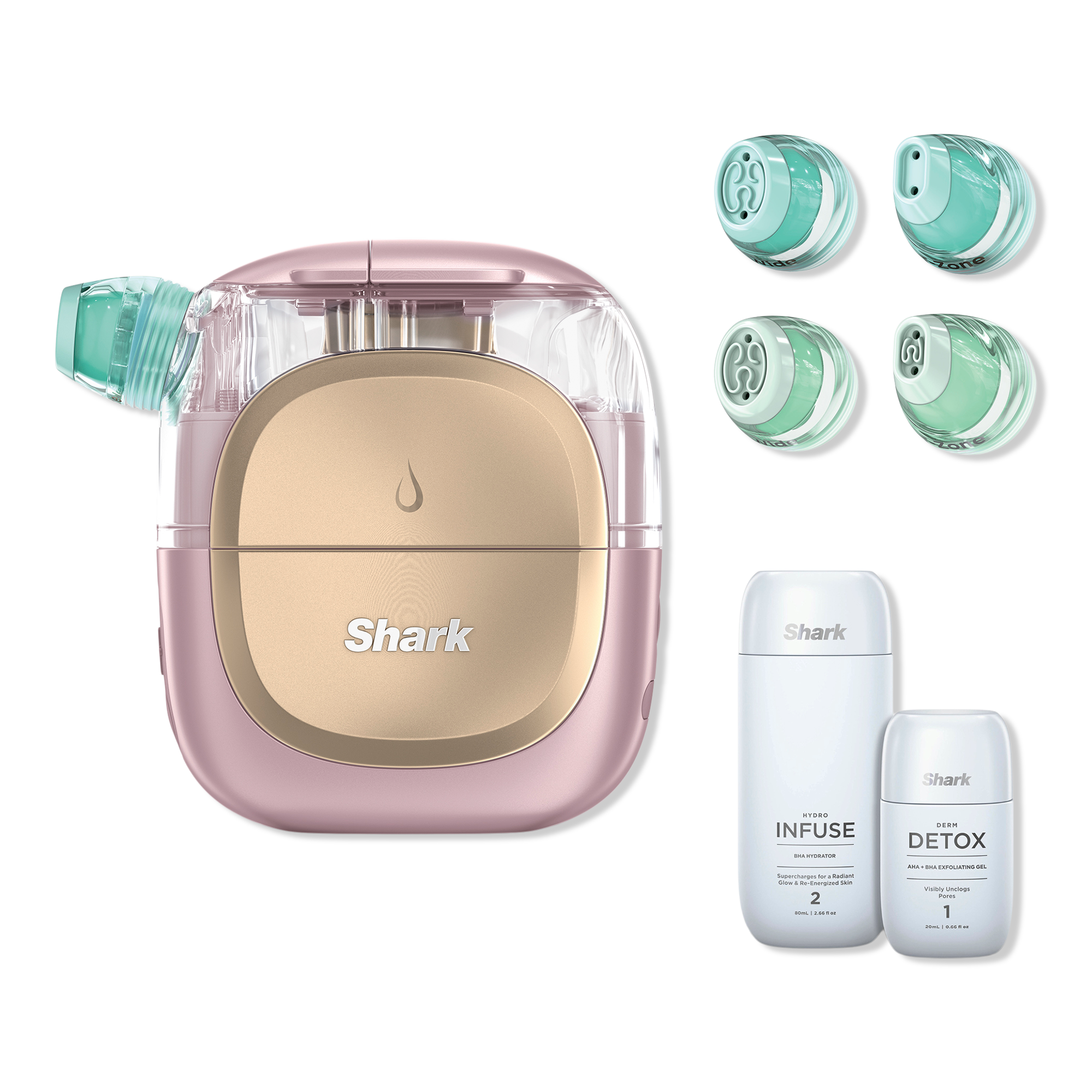 Домашняя гидро-система для ухода за лицом Shark Beauty FacialPro Glow, розовая — фото 1