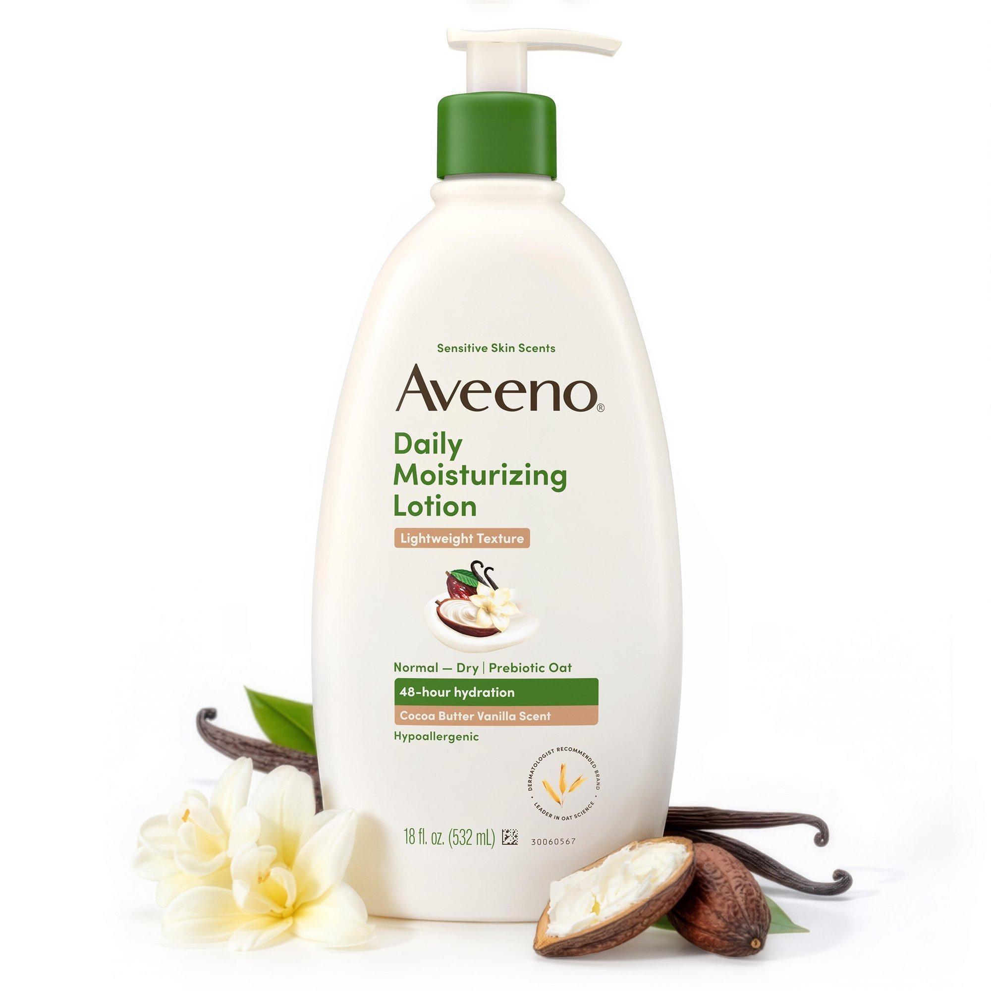 Ежедневный увлажняющий лосьон для тела Aveeno с маслом какао и ванилью — фото 2